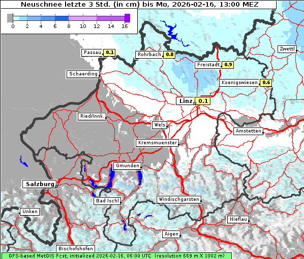Neuschnee, 16. 2. 2026