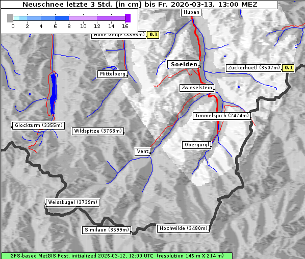 Neuschnee, 13. 3. 2026