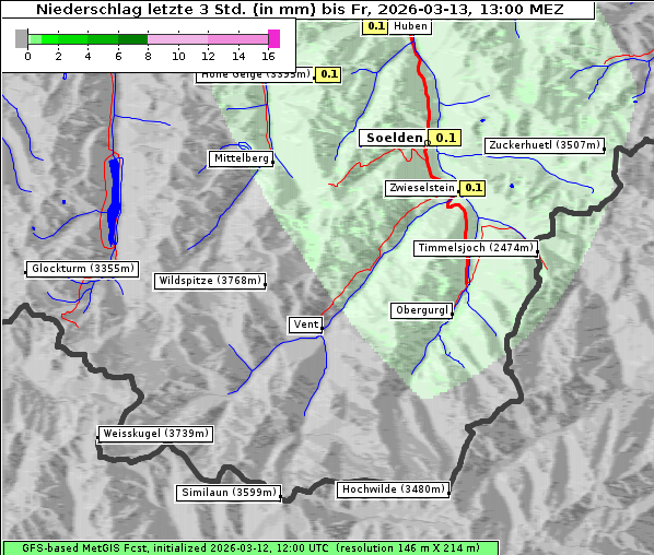Niederschlag, 13. 3. 2026