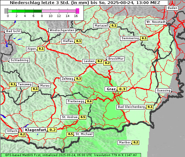 Niederschlag, 24. 8. 2025