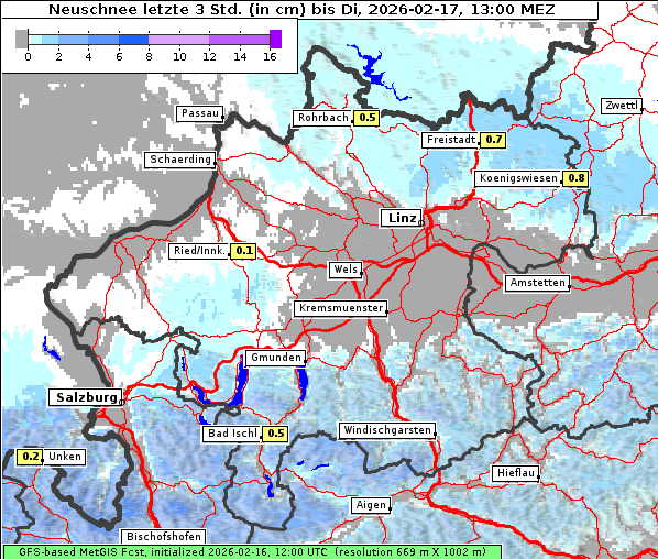 Neuschnee, 17. 2. 2026
