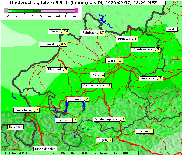 Niederschlag, 17. 2. 2026