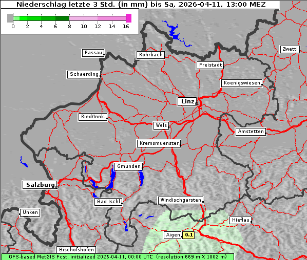 Niederschlag, 11. 4. 2026