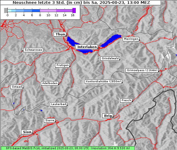 Neuschnee, 23. 8. 2025