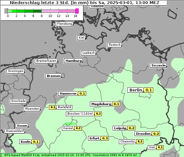 Niederschlag, 1. 3. 2025