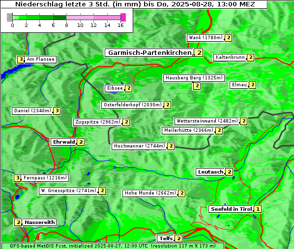 Niederschlag, 28. 8. 2025