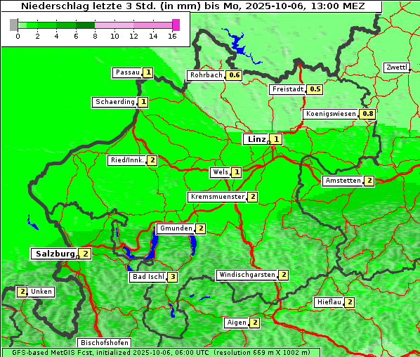 Niederschlag, 6. 10. 2025