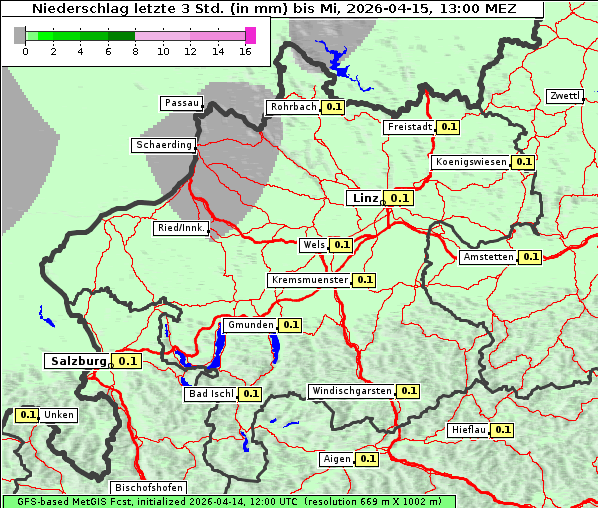 Niederschlag, 15. 4. 2026