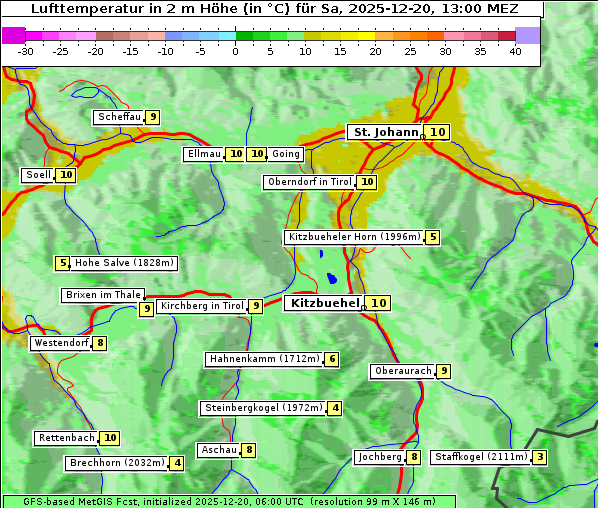 Temperatur, 20. 12. 2025