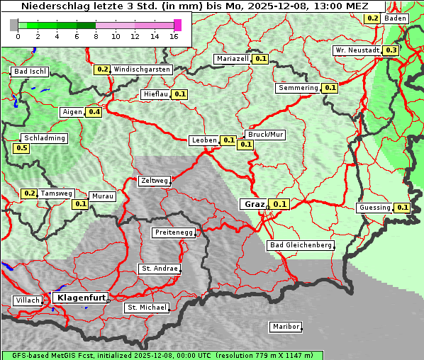 Niederschlag, 8. 12. 2025
