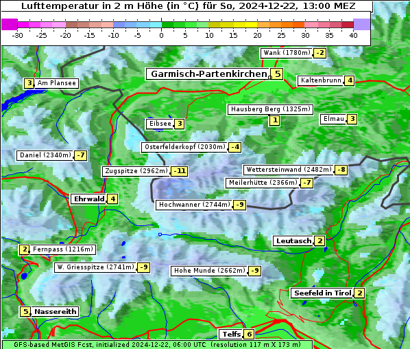 Temperatur, 22. 12. 2024