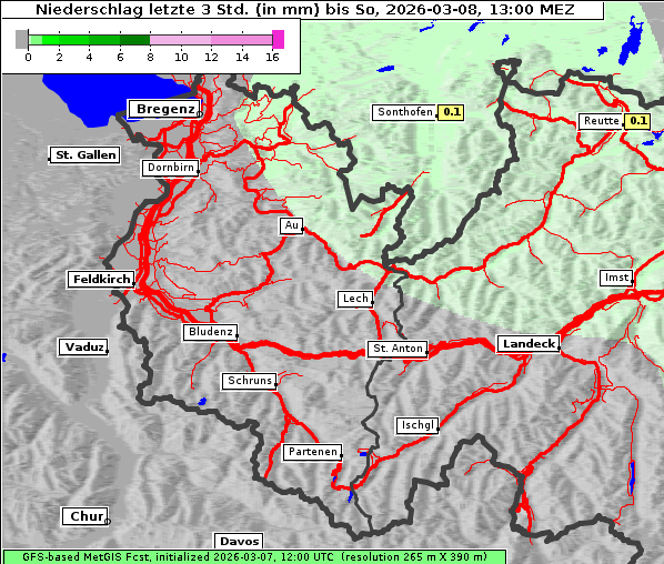 Niederschlag, 8. 3. 2026