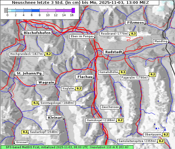 Neuschnee, 3. 11. 2025