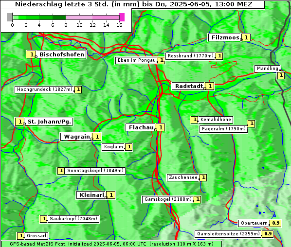 Niederschlag, 5. 6. 2025