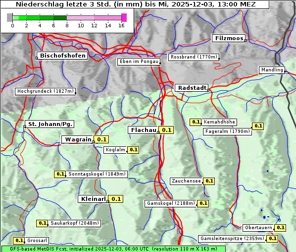 Niederschlag, 3. 12. 2025