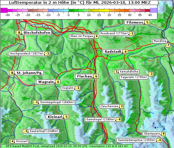 Temperatur, 18. 3. 2026