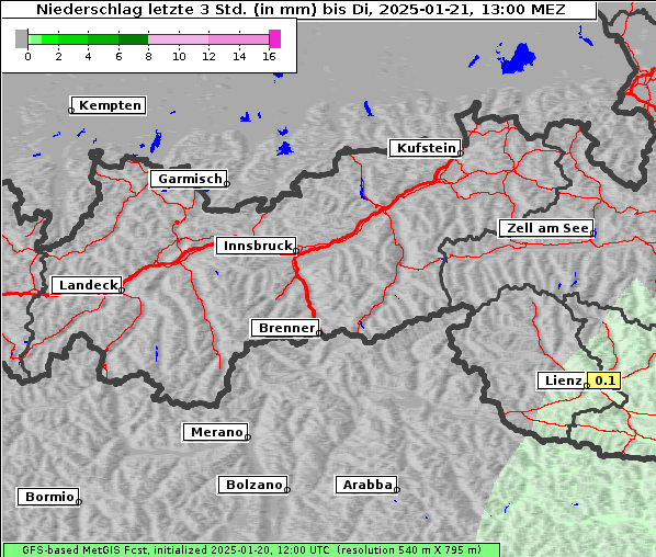 Niederschlag, 21. 1. 2025