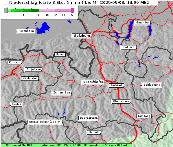 Niederschlag, 3. 9. 2025