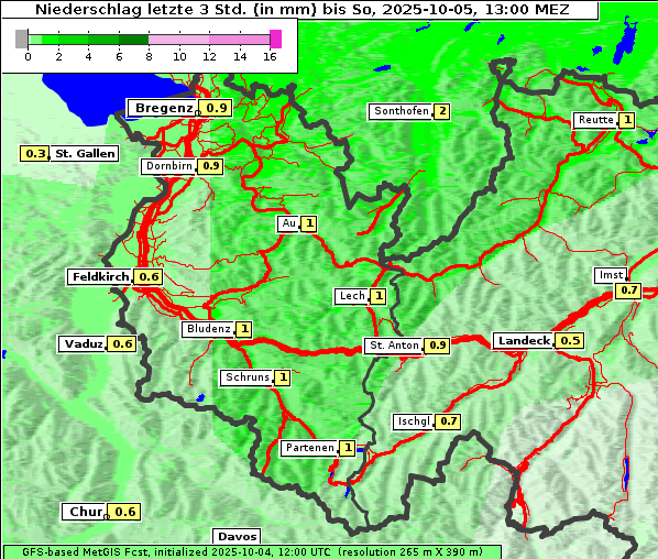 Niederschlag, 5. 10. 2025
