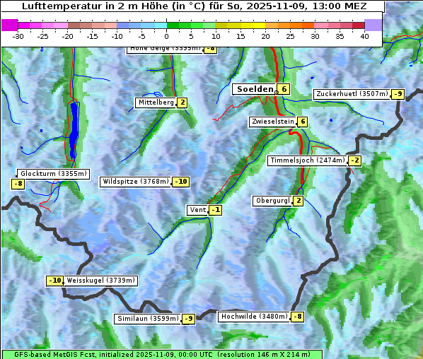 Temperatur, 9. 11. 2025