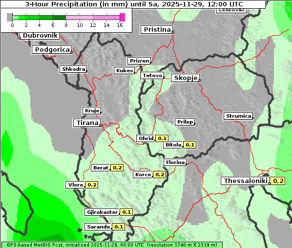 Niederschlag, 29. 11. 2025