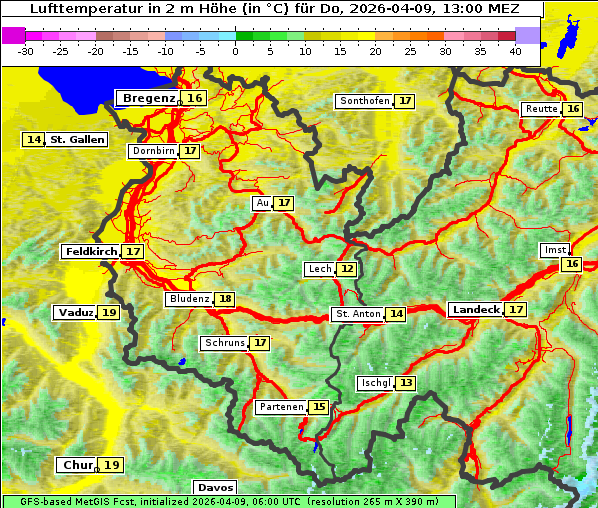 Temperatur, 9. 4. 2026