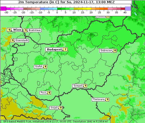 Temperatur, 17. 11. 2024