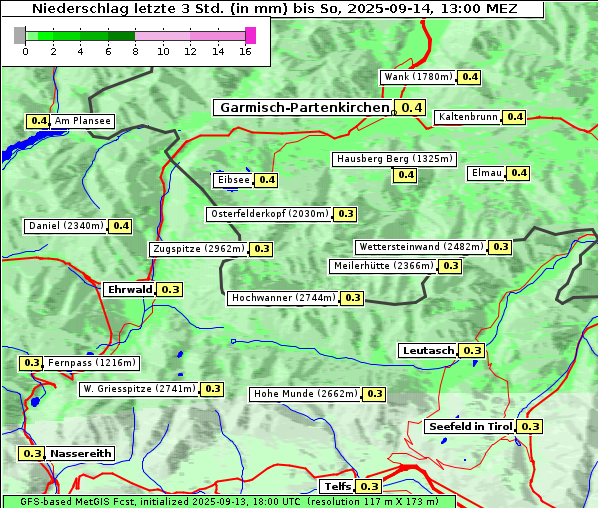 Niederschlag, 14. 9. 2025