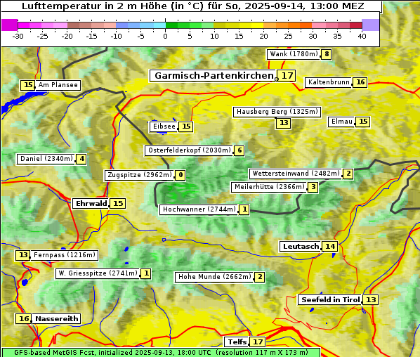 Temperatur, 14. 9. 2025