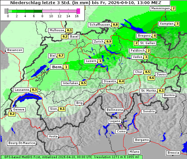 Niederschlag, 10. 4. 2026