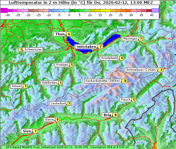 Temperatur, 12. 2. 2026