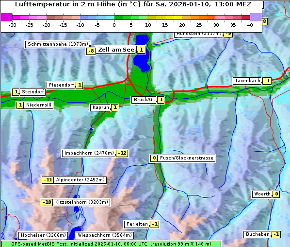 Temperatur, 10. 1. 2026