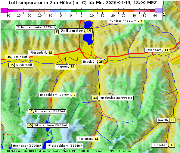 Temperatur, 13. 4. 2026