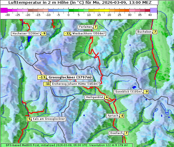 Temperatur, 9. 3. 2026
