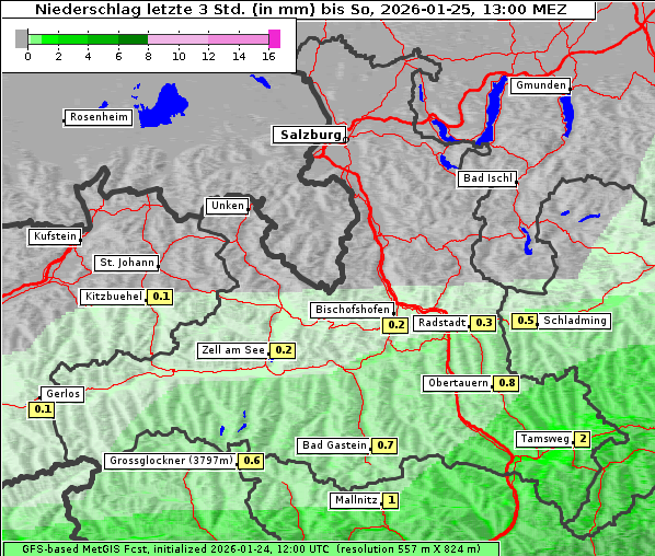 Niederschlag, 25. 1. 2026