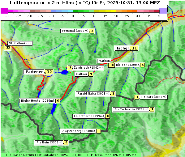 Temperatur, 31. 10. 2025