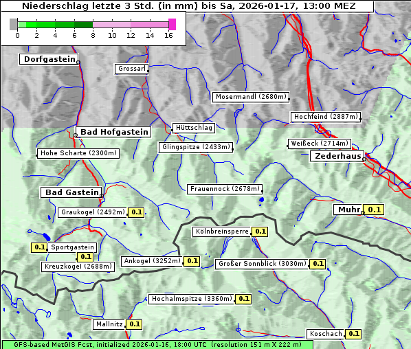Niederschlag, 17. 1. 2026