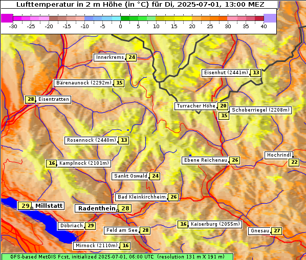 Temperatur, 1. 7. 2025