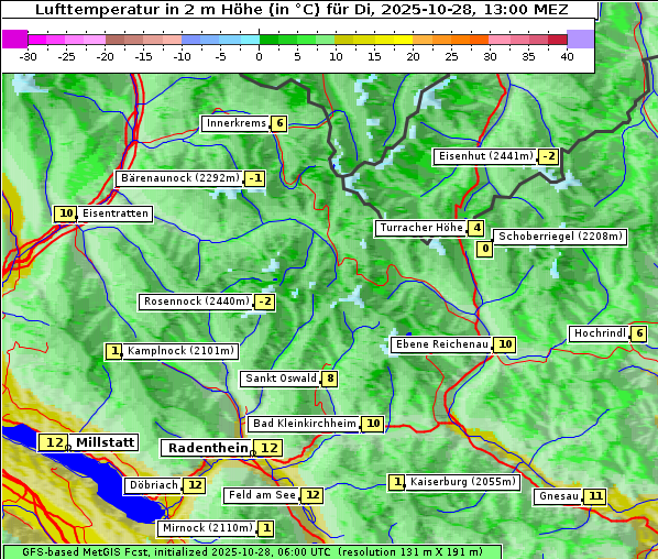 Temperatur, 28. 10. 2025