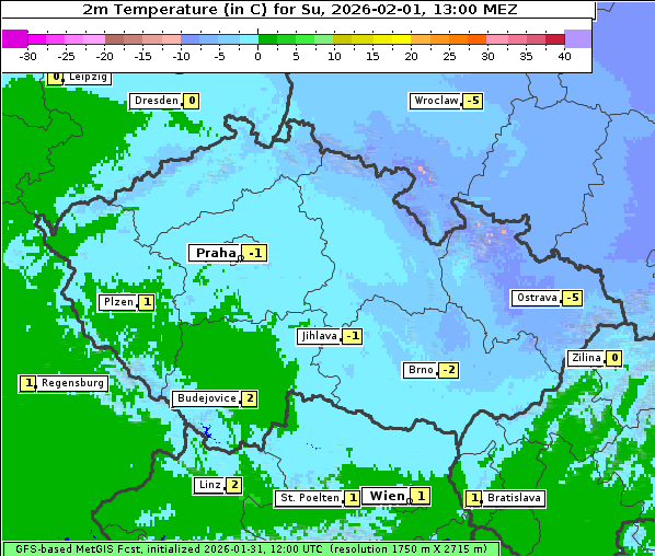 Temperatur, 1. 2. 2026