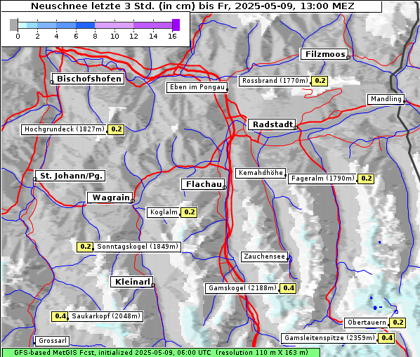 Neuschnee, 9. 5. 2025