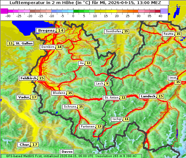 Temperatur, 15. 4. 2026