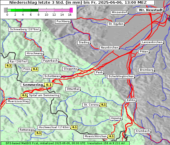 Niederschlag, 6. 6. 2025