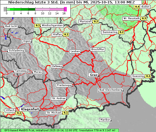 Niederschlag, 15. 10. 2025