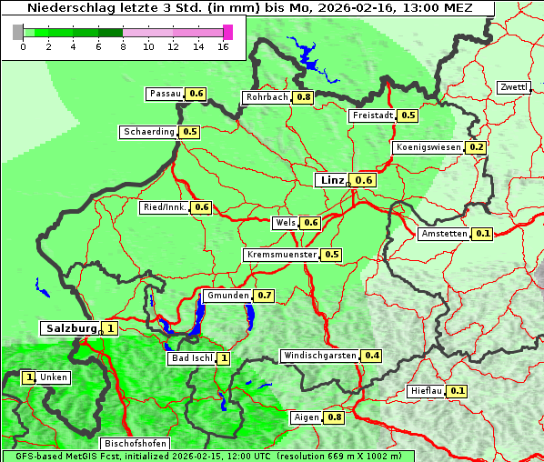 Niederschlag, 16. 2. 2026