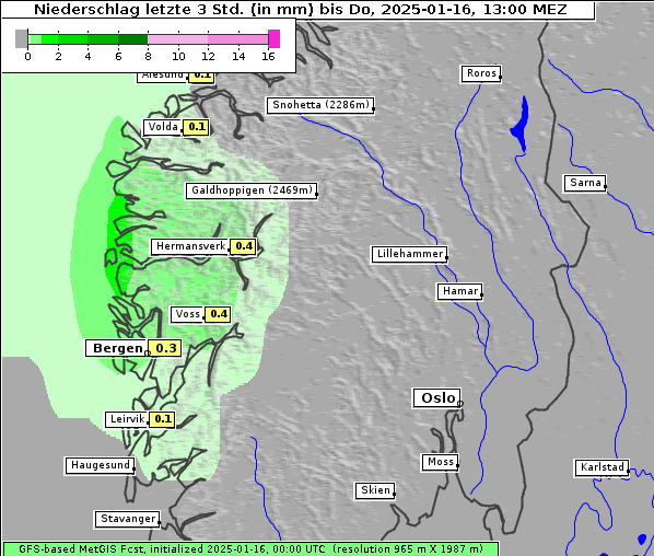 Niederschlag, 16. 1. 2025