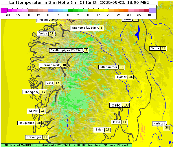 Temperatur, 2. 9. 2025