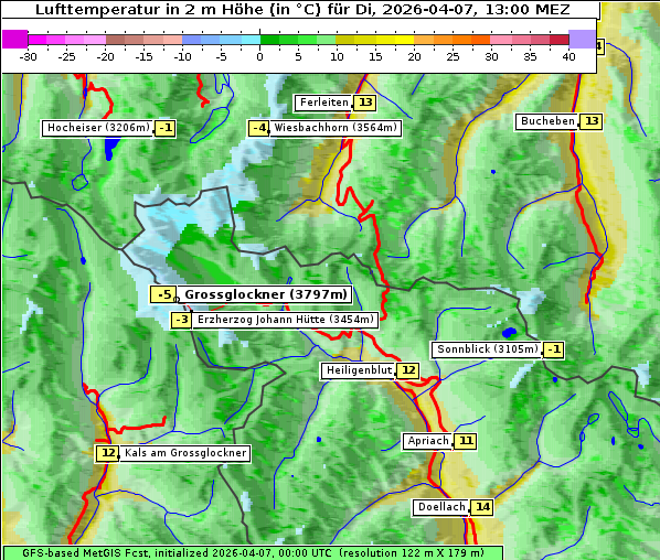 Temperatur, 7. 4. 2026