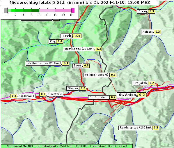 Niederschlag, 19. 11. 2024