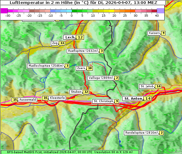 Temperatur, 7. 4. 2026